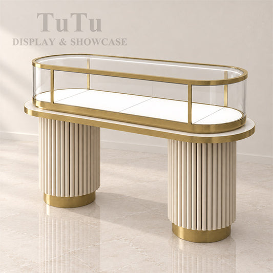 MT51 Jewellery Oval Glass Counter Showcase