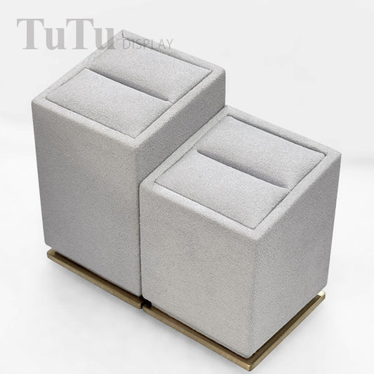 RH092 Light Grey Ring Display Holder Metal Base