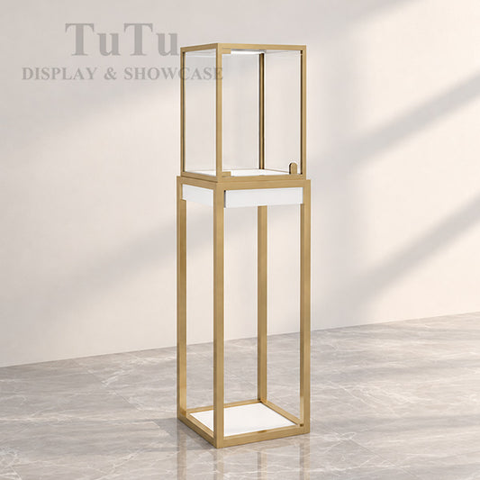 S02F Metal Frame Tower Display case
