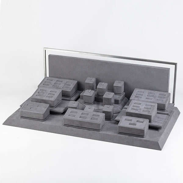 DS064 Jewellery Ring Display Stand Set with Back Board