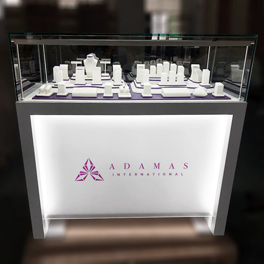 S116 Jewellery Counter Showcase With Front logo Lighting Panel