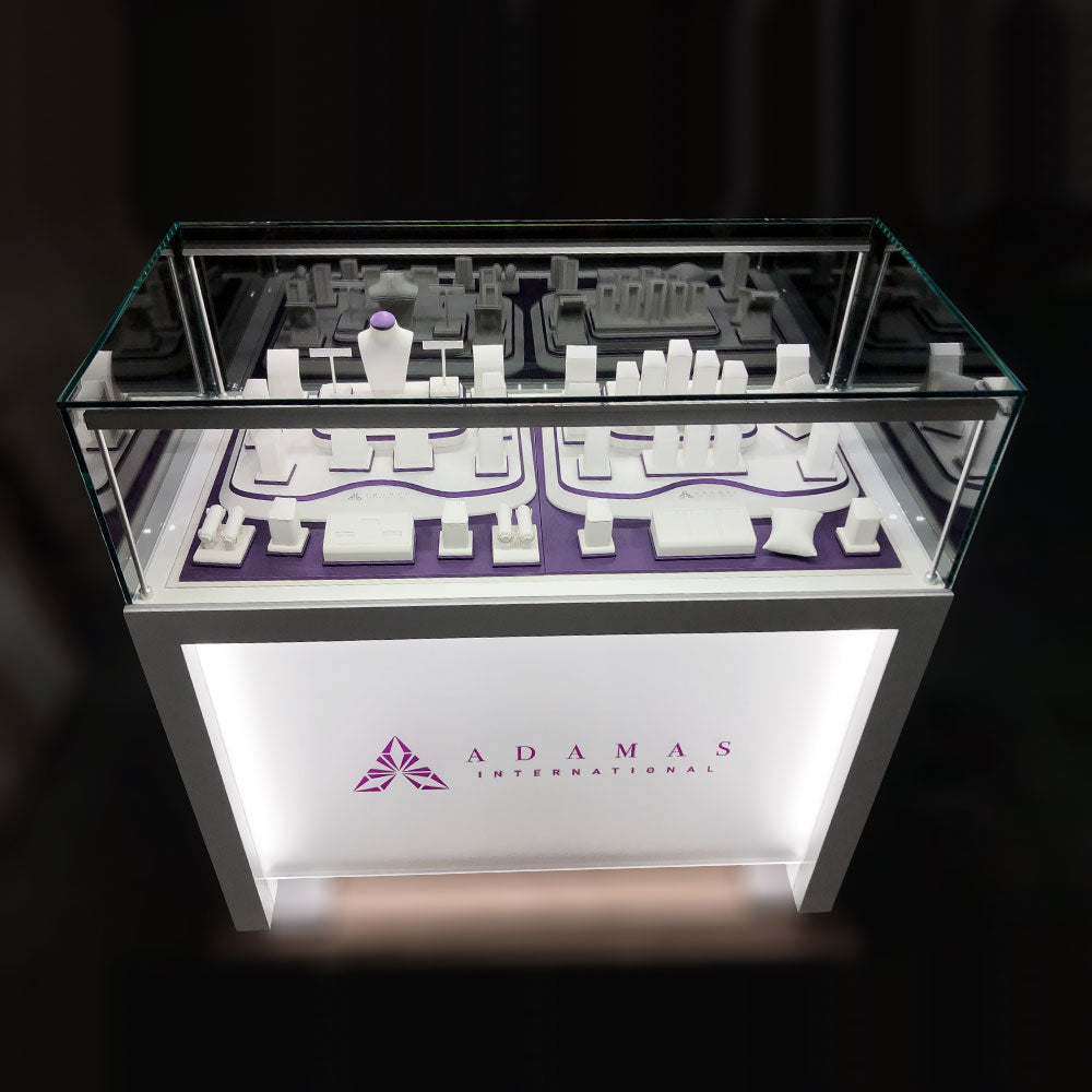 S116 Jewellery Counter Showcase With Front logo Lighting Panel