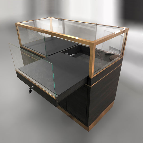 DM51 Jewelry display counter showcase with metal frame