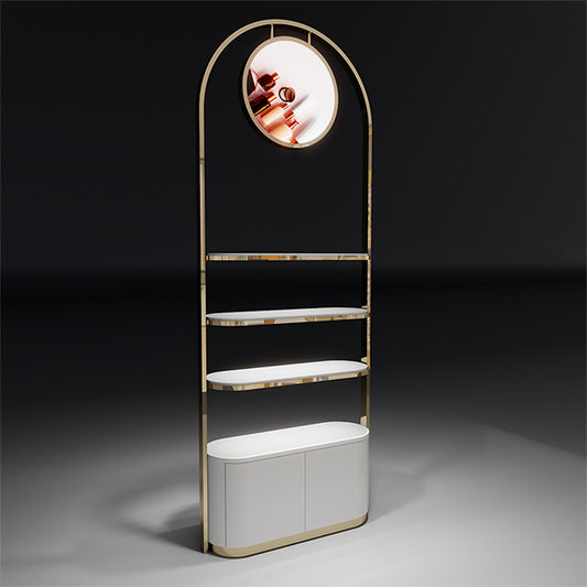 CM004 Makeup Display Rack Cosmetic Lighted Shelves and Storage