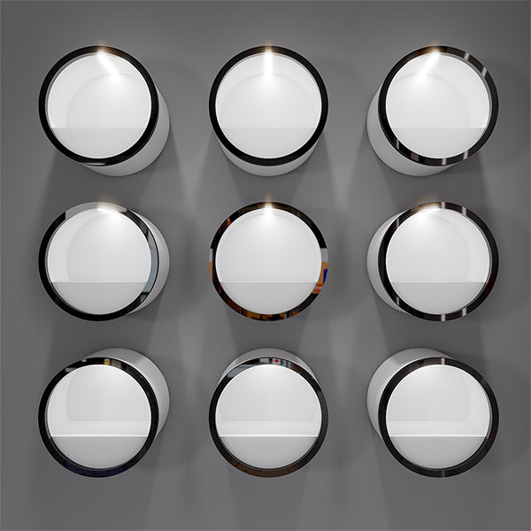 CM019 Wall Mounted Beauty Product Display Case Lighted
