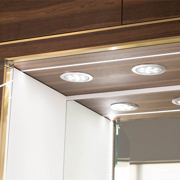 DM140 Custom Lighting Wall Display Cabinet with Back Mirror
