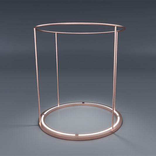 CR004 Round Metal Clothes Rack with LED Light