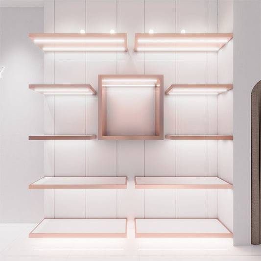 CR009 Garment Sotre Wall Mounted CLothes Shelves Lighted