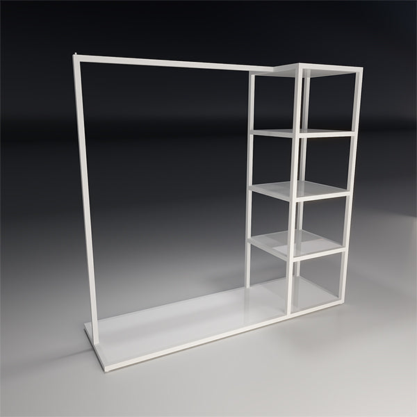 CR018 Clothes Rack Retail Displays Stand with 4 Shelves Marble