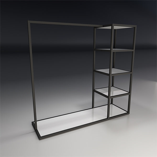 CR018 Clothes Rack Retail Displays Stand with 4 Shelves Marble