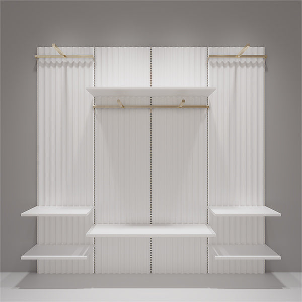 CR021 Wall Mounted Clothes Rack Adjustable With Shelf LED Light