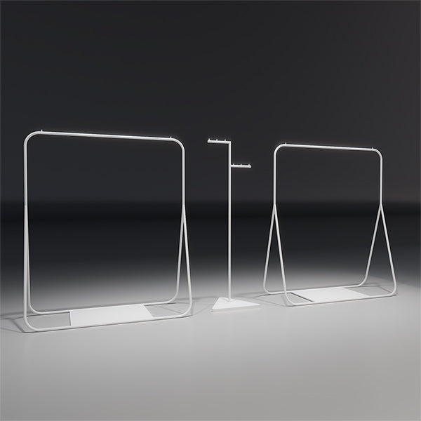 CR022 Retail Clothing Display Racks Garment Hanging Rail Metal