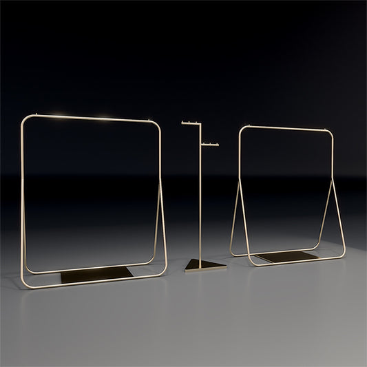 CR022 Retail Clothing Display Racks Garment Hanging Rail Metal