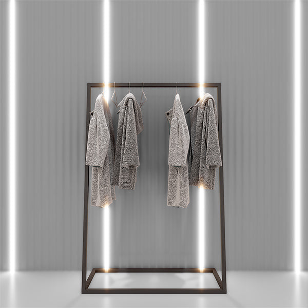 CR039 Garment Shop Display Clothes Hanging Rail Metal Rack