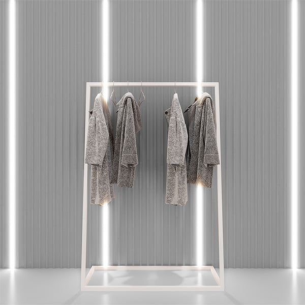 CR039 Garment Shop Display Clothes Hanging Rail Metal Rack