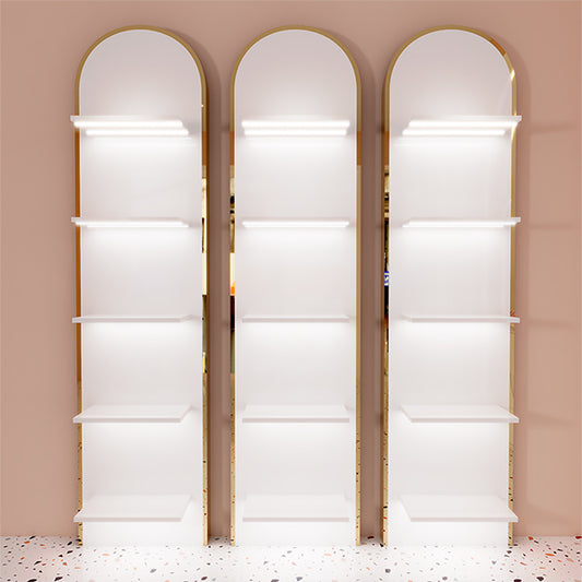 CR055 Handbag Store Display Wall Rack with Shelves LED Light