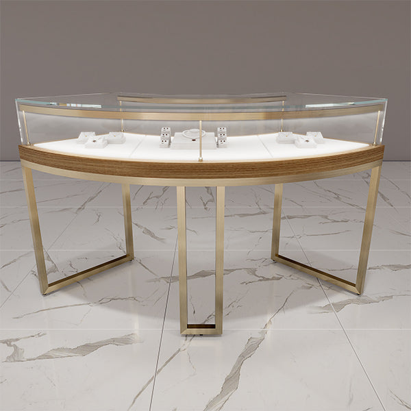 DM129 Jewelry Counter Showcase Curved Lighted