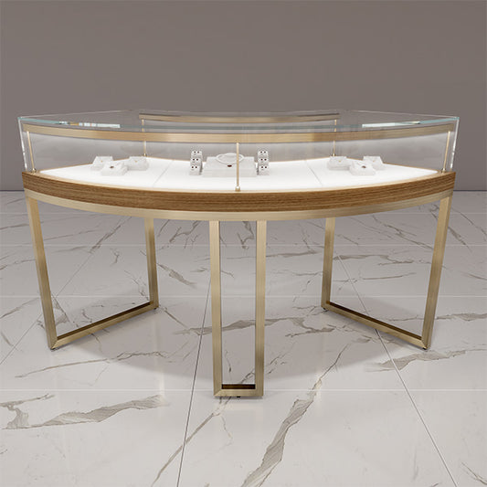 DM129 Jewelry Counter Showcase Curved Lighted