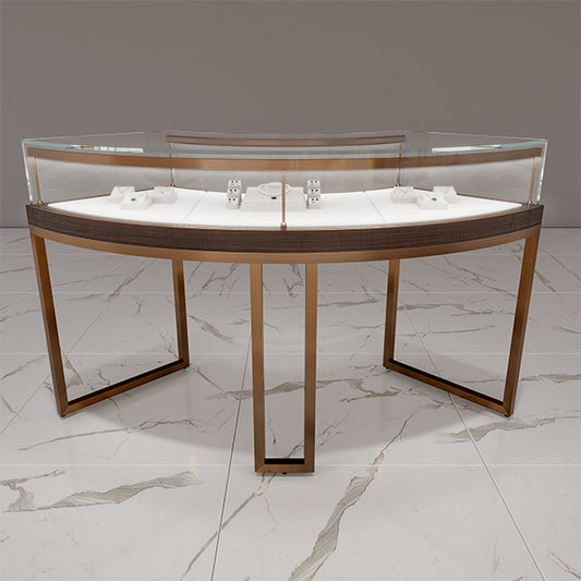 DM129 Jewelry Counter Showcase Curved Lighted