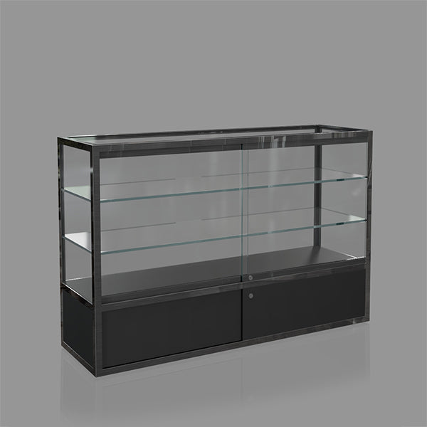 DM-138 Lighted Counter Jewelry Showcase with Glass Shelves
