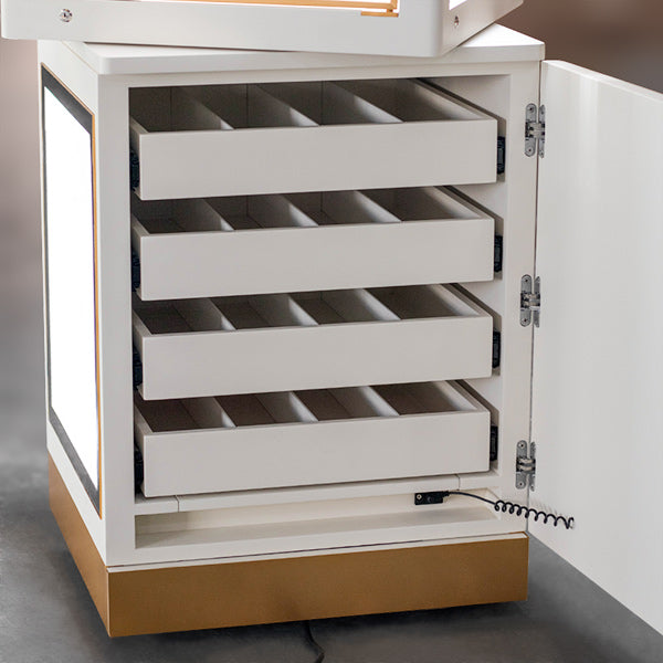 DM145 Jewelry Display Case Rotating Cabinet Lighted