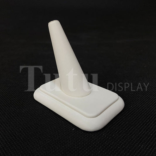 Jewelry Display | Ring Cone Display | White Leather Display