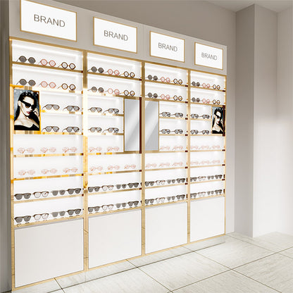 GD006 Sunglass Wall Display Case with Mirror