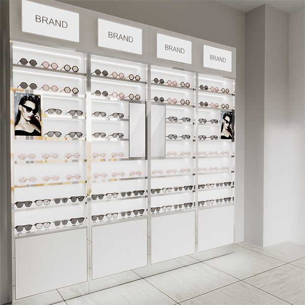GD005 Lighted Eyeglass Display Cases Wall Cabinet