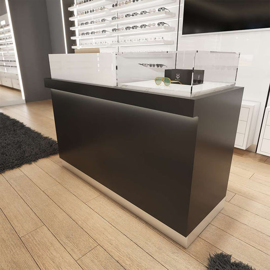 GD013 Glasses Retail Store Cashier Counter with Display Case