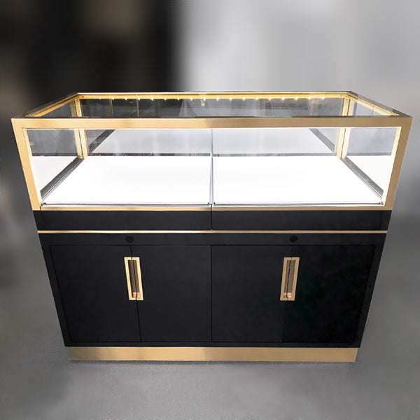 DM142 Brass Finish Display Counter Glass Case Base Cabinet