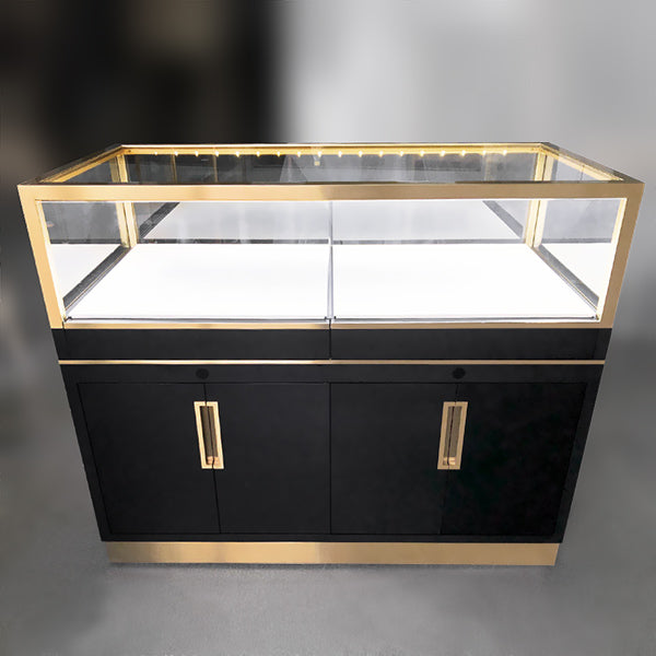 DM-142 Brass Finish Display Counter Glass Case Base Cabinet