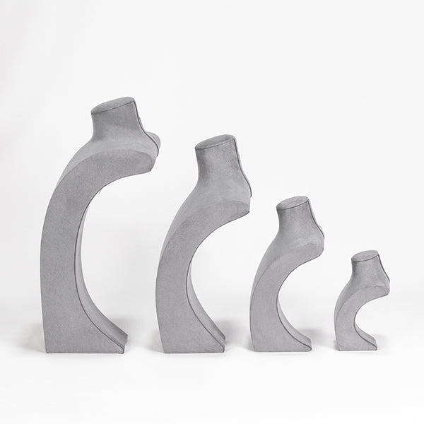 NH056 Display Stand Necklace Bust Grey