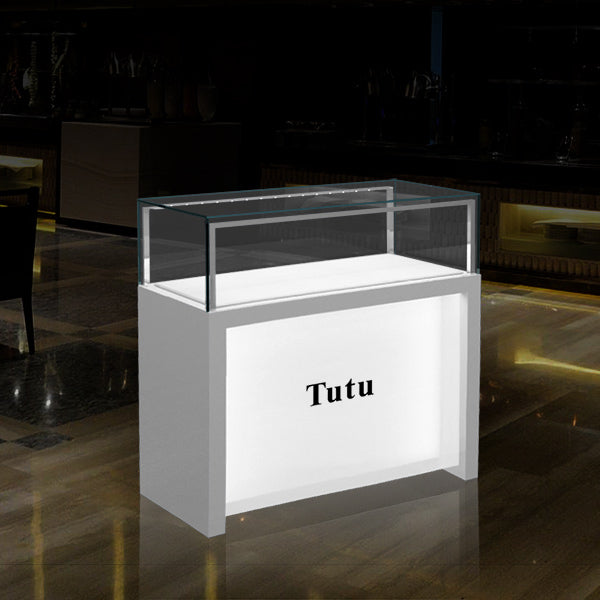 S116 Jewellery Counter Showcase With Front logo Lighting Panel