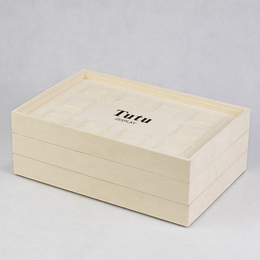 TR0044 Tray Ring Holder Stackable Jewelry Display 10 Grids