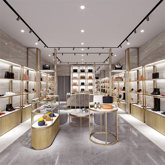 CR062 Fashion Boutique Store Wall Display Rack with LED Light