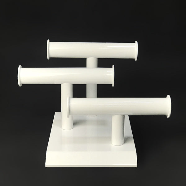 DS144 Multiple Bangle Stand White Metal