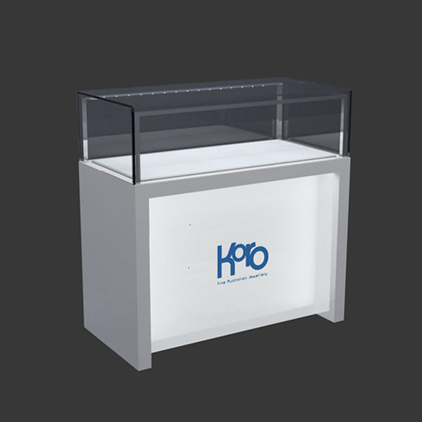 S116 Jewellery Counter Showcase With Front logo Lighting Panel