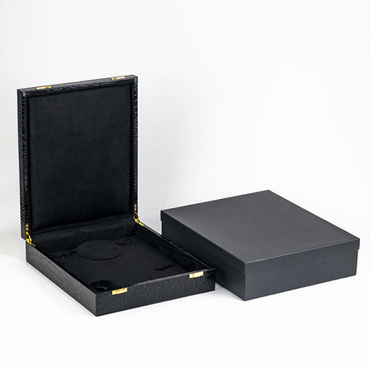 BX083 Glossy Black Jewellery Set Display Box