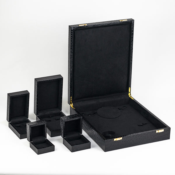 BX085 Glossy Black Jewellery Display Box for Pendant & Earring