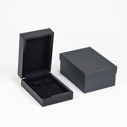 BX085 Glossy Black Jewellery Display Box for Pendant & Earring