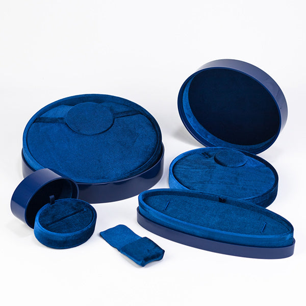 BX064 Round Velvet Jewellery Display Box for Necklace