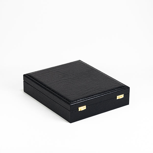 BX083 Glossy Black Jewellery Set Display Box