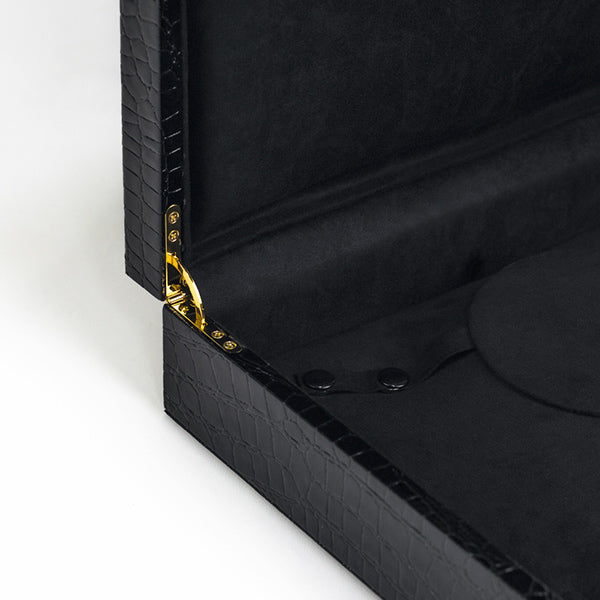 BX083 Glossy Black Jewellery Set Display Box