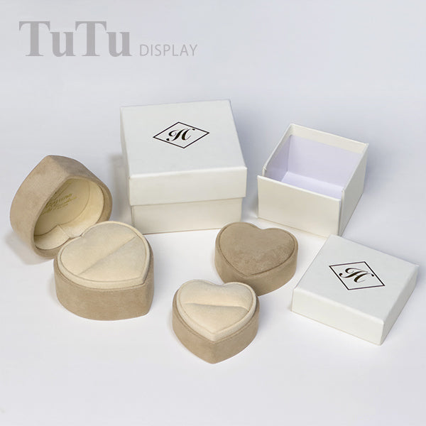 BX144 Heart Shape Jewellery Ring Box