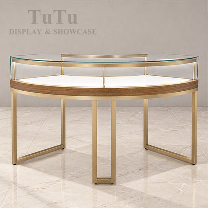 DM129 Jewelry Counter Showcase Curved Lighted