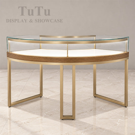 DM129 Jewelry Counter Showcase Curved Lighted