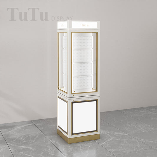 DM145 Jewelry Display Case Rotating Cabinet Lighted
