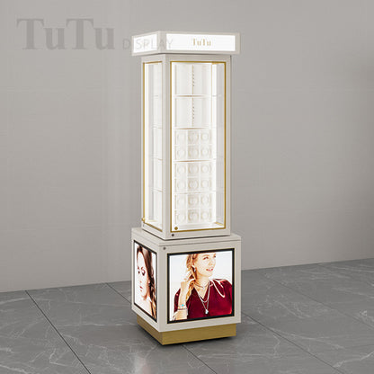 DM146 Lighted Spinning Showcase Jewelry Display