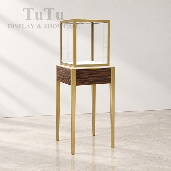 DM166 Wooden Marble Jewelry Tower Display Case