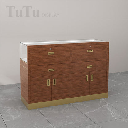 DM174 Counter Display Case with Back Mirror